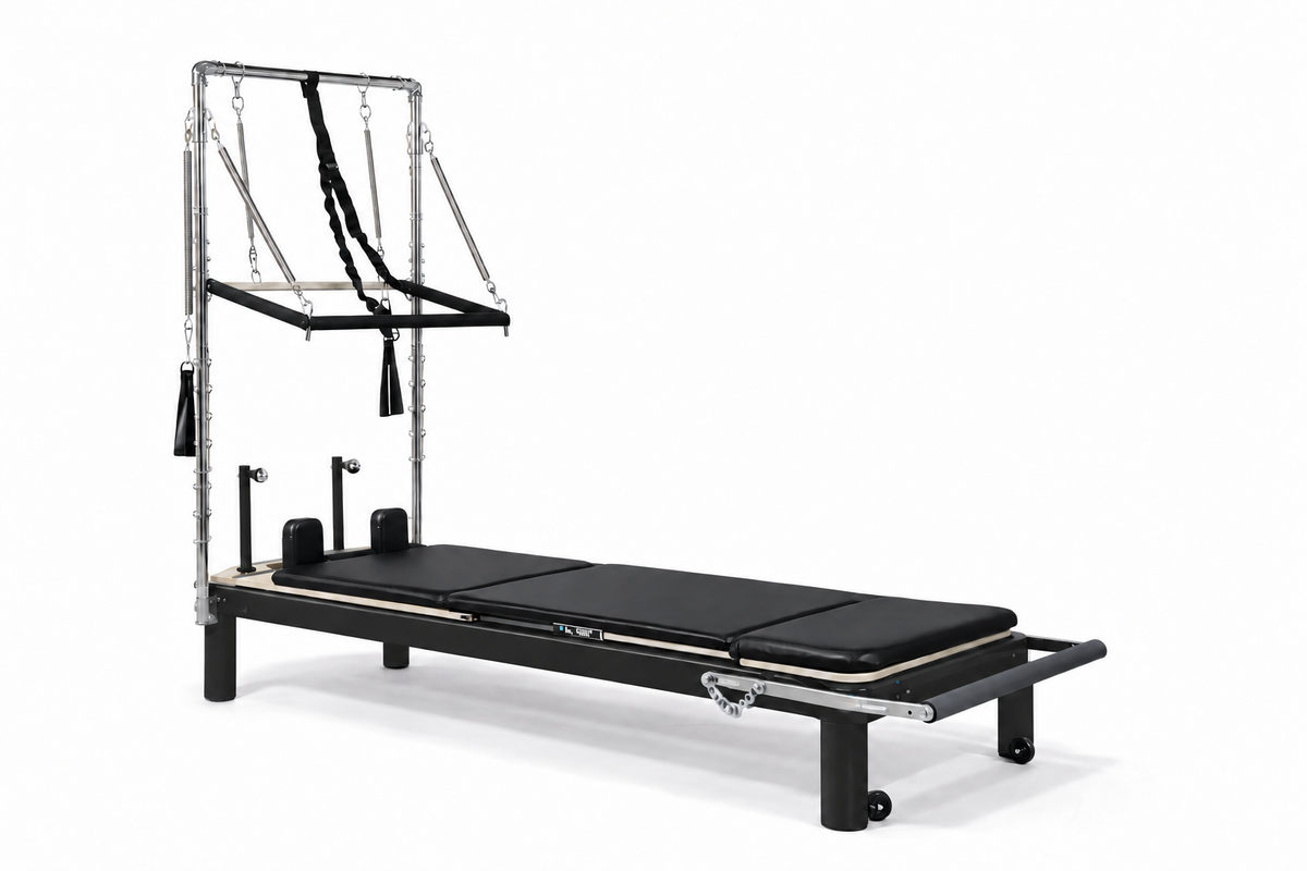 ALLORO Reformer Black Edition mit Halfcadillac und Matten-Aufsatz
